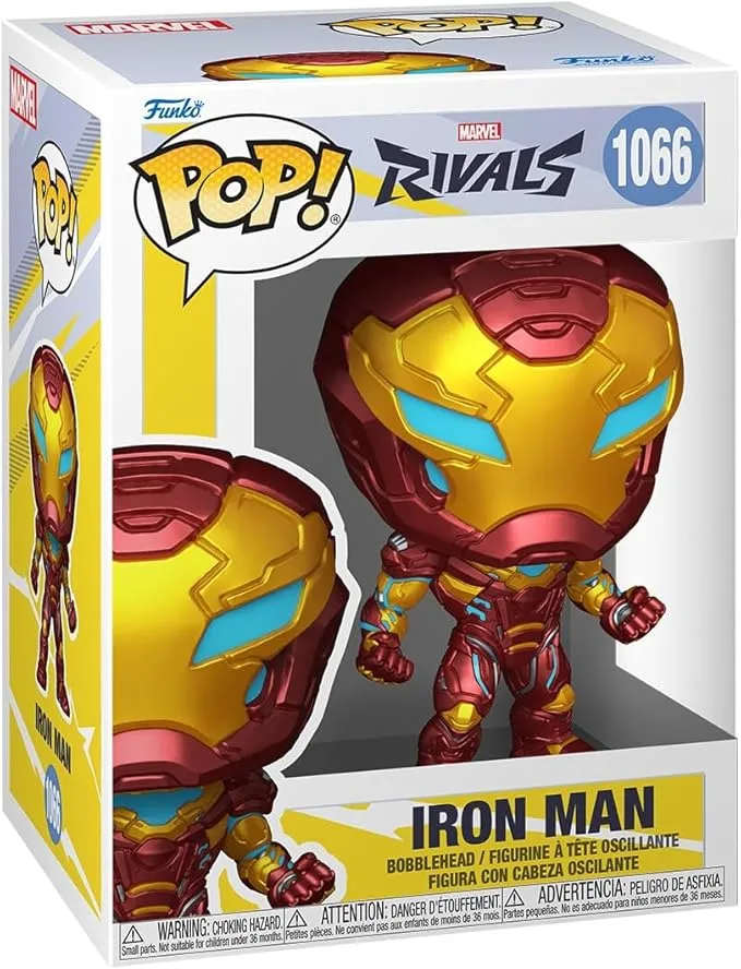 Funko Pop! — Iron Man vinyl figure (product photo from Amazon listing).