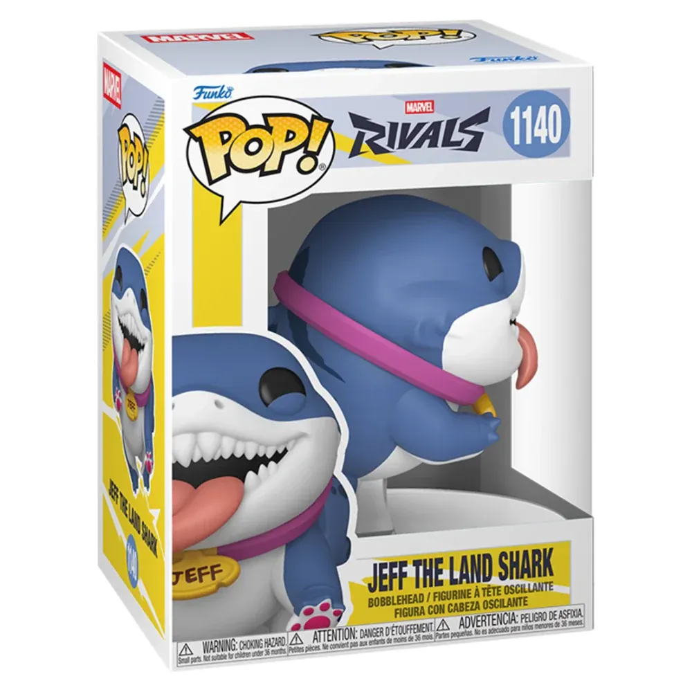 Funko Pop! Games: Marvel Rivals — Jeff the Land Shark vinyl figure (product photo from Amazon listing).